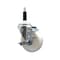 Service Caster 4'' SS Nylon Swivel 7/8'' Expanding Stem Caster with Brake SCC-SSEX20S414-NYS-TLB-78 - alternate 1